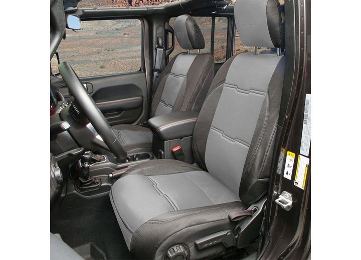 Smittybilt - 20 - C GLADIATOR JT GEN2 NEOPRENE FRONT/REAR SEAT COVER; CHARCOAL/BLACK
