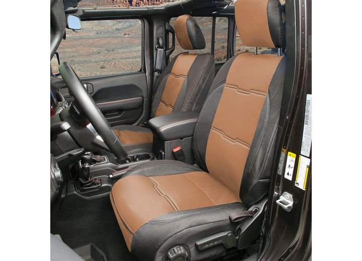 Smittybilt - 20 - C GLADIATOR JT GEN2 NEOPRENE FRONT/REAR SEAT COVER; TAN/BLACK