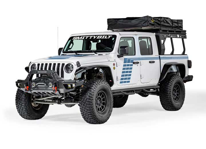 20-C GLADIATOR JT WHEEL TO WHEEL NERF STEPS (LIGHT TEXTURED) Smittybilt