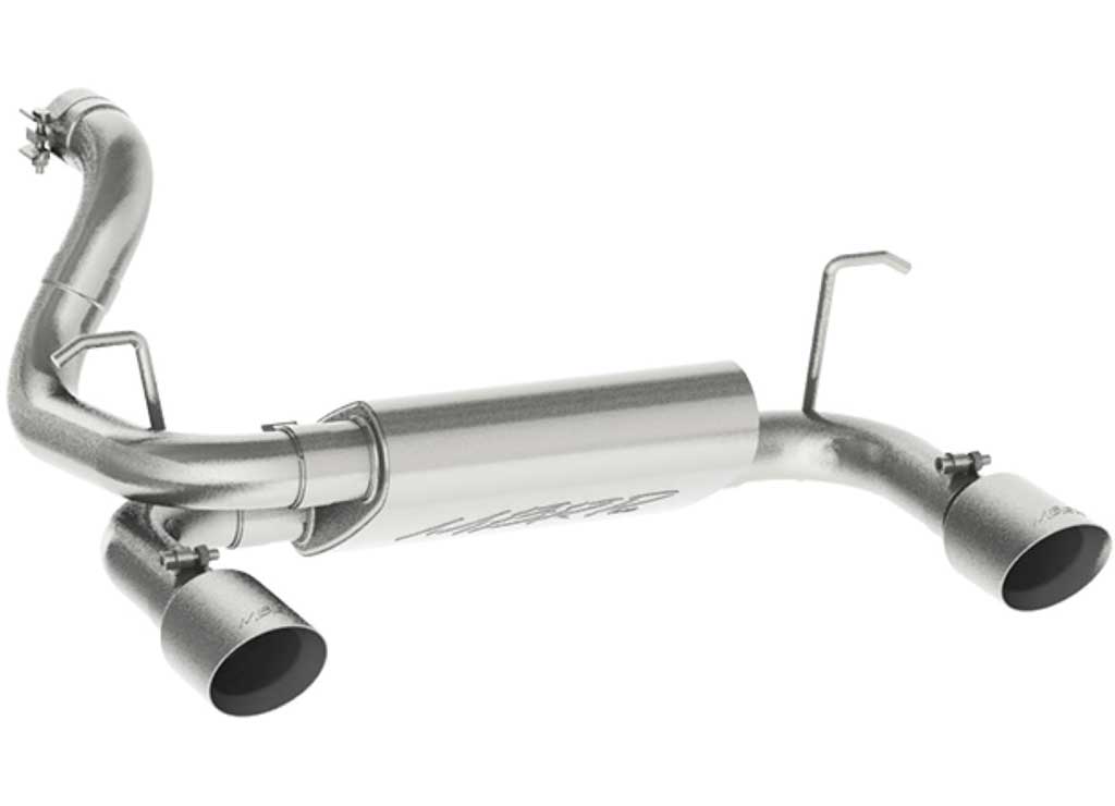 2018-UP JEEP WRANGLER (JL) 2-DR/4-DR, 3.6L 2.5" DUAL REAR EXIT AXLE BACK EXHAUST SYSTEM, T409 STAINLESS STEEL MBRP, Inc.