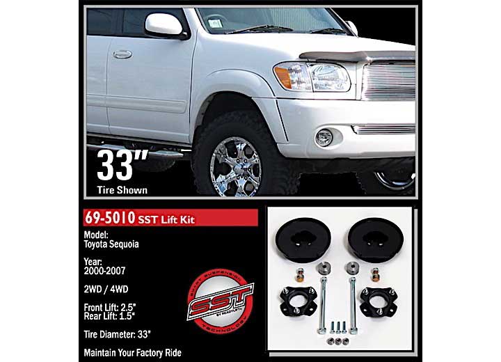 2.0IN SST LIFT KIT FRONT W/1INREAR SPACER W/O SHOCKS 01-07 TOYOTA SEQUOIA