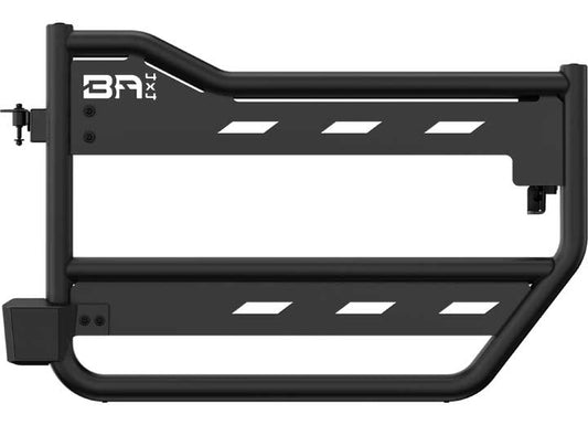 21-C BRONCO FRONT TUBE TRAIL DOORS W/WEBBING-BLACK,PAIR