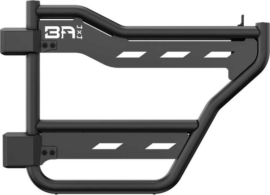 21-C BRONCO REAR TUBE TRAIL DOORS W/WEBBING-BLACK,PAIR