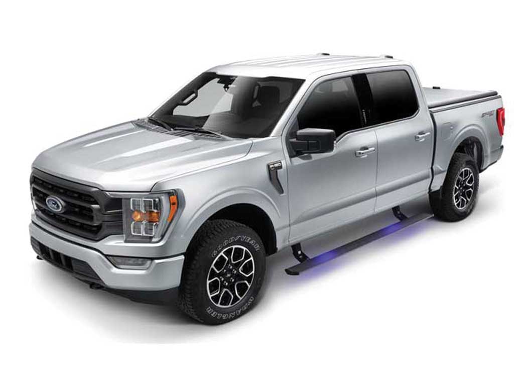 Amp Research - 21 - C F150 POWERSTEP PLUG - N - PLAY INCL OEM STYLE ILLUMINATION