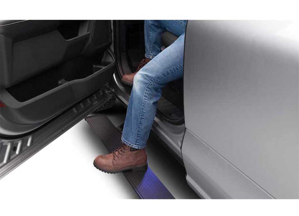 Amp Research - 21 - C F150 POWERSTEP PLUG - N - PLAY INCL OEM STYLE ILLUMINATION