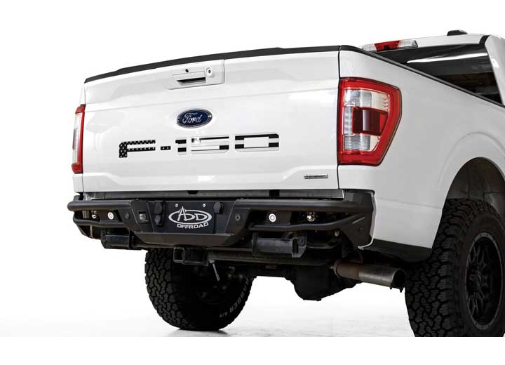 21-C F150 PRO BOLT ON REAR BUMPER BLACK POWDER COAT
