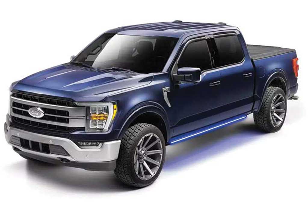 Amp Research - 21 - C F150 SUPERCREW POWERSTEP VISION BLACK