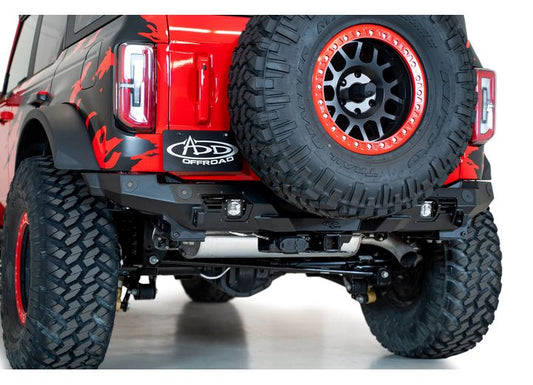 21-C FORD BRONCO BOMBER REAR BUMPER BLACK POWDERCOAT FINISH