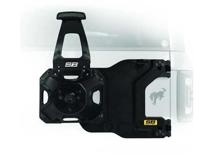 Smittybilt HD Pivot Tire Carrier - Black, 2021-2025 Ford Bronco