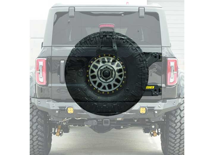 Smittybilt HD Pivot Tire Carrier - Black, 2021-2025 Ford Bronco