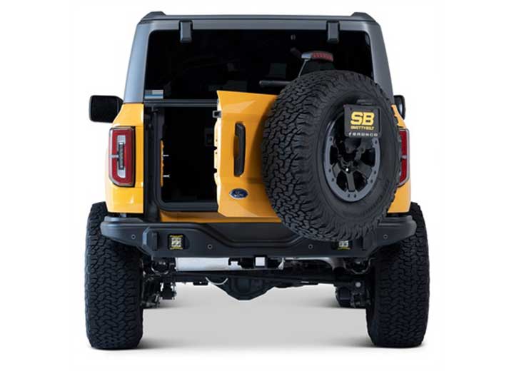 Smittybilt HD Pivot Tire Carrier - Black, 2021-2025 Ford Bronco