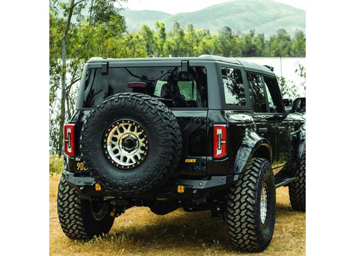 Smittybilt HD Pivot Tire Carrier - Black, 2021-2025 Ford Bronco