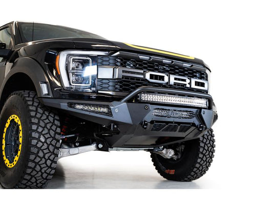 21-C FORD RAPTOR HONEYBADGER FRONT BUMPERTOP HOOP HAMMER BLACK POWDERCOAT FINSH