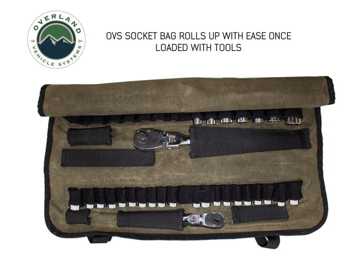 Premium Waxed Canvas Rolled Bag with Handle and Straps - #16 Durable Design Overland Vehicle Systems / Up Down Air