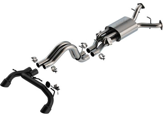 22-C Bronco Raptor 3.0L Turbo Cat-Back ATAK Exhaust System With Black Exhaust Tips