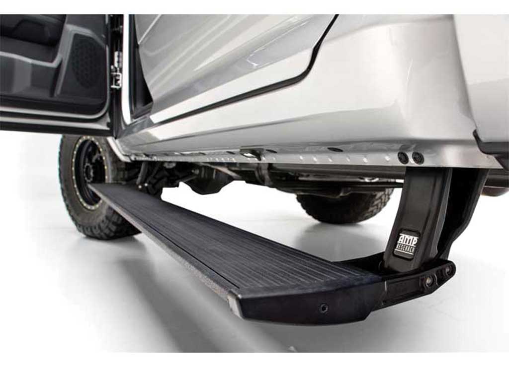 Amp Research - 22 - C SILVERADO/SIERRA 1500 EXT CAB POWERSTEP XTREME PLUG N PLAY SYSTEM BLACK