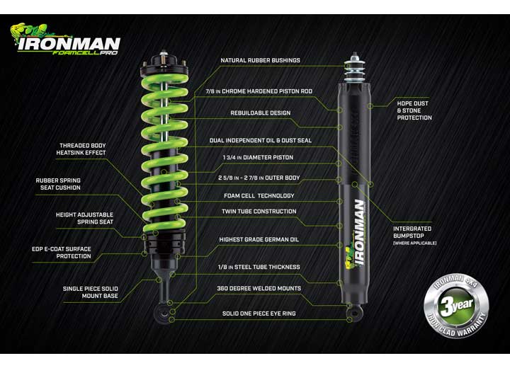 22-C TUNDRA FOAM CELL PRO REAR SHOCK ABSORBER - ENHANCED COMFORT VALVING Ironman 4x4