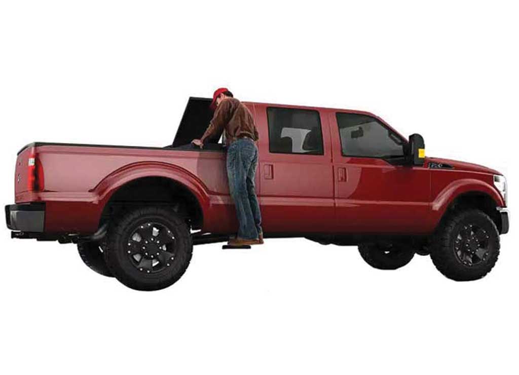 23-C F250/F350 DRIVER SIDE BEDSTEP 2 BLACK Amp Research