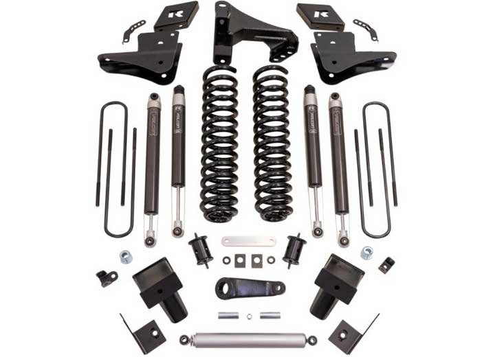 23-C FORD 4WD 6IN COIL SPRING LIFT KIT W/ FALCON 1.1 MONO SHOCKS/RADIUS DROPS/FR