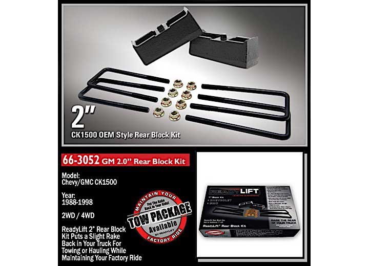 2IN REAR BLOCK KIT 00-10 CHEVY/GMC 1500/2500/3500HD