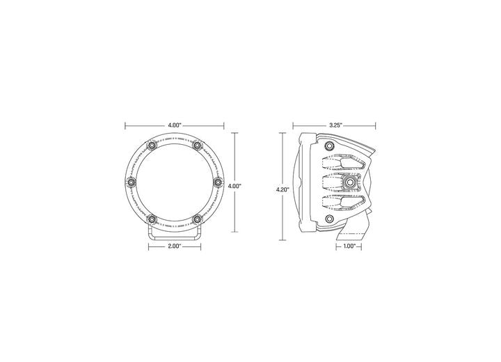 360-Series 4 Inch Amber Pro Lens Spotlights - Pair for Ultimate Driving Safety and Visibility