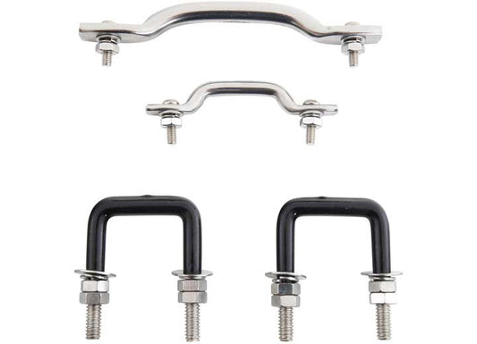 55-95 CJ & WRANGLER (YJ) WINDSHIELD TIE DOWN KIT - STAINLESS STEEL