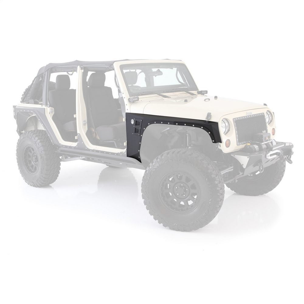 Smittybilt 76880 XRC Front Armor Fenders Textured Black (07-18 JK/JKU)