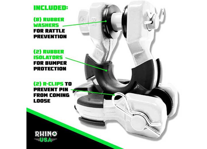8 Ton White Recovery Super Shackle Duo