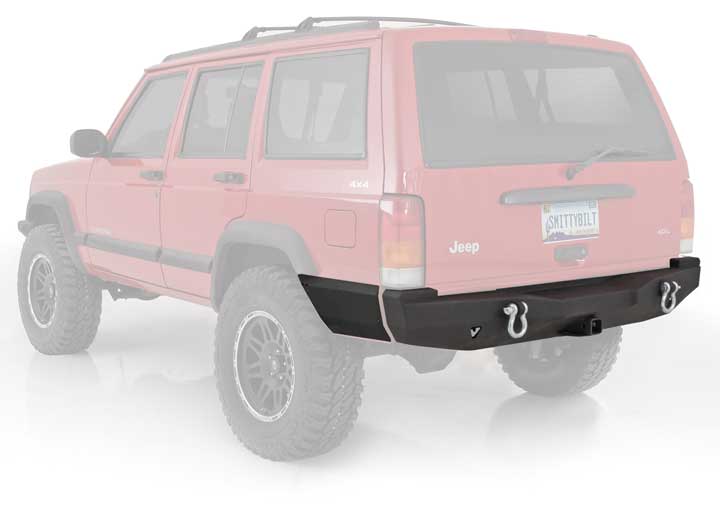 Smittybilt - 84 - 01 CHEROKEE (XJ) 2/4 DOOR XRC REAR BUMPER W/HITCH - BLACK TEXTURED