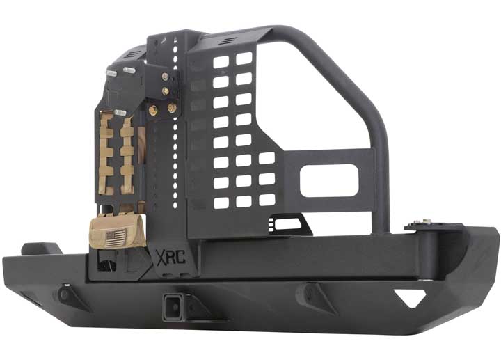 Smittybilt - 84 - 01 CHEROKEE (XJ) 2/4 DOOR XRC REAR BUMPER W/HITCH & TIRE CARRIER - BLACK TEXTURED