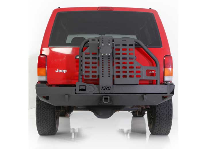 Smittybilt - 84 - 01 CHEROKEE (XJ) 2/4 DOOR XRC REAR BUMPER W/HITCH & TIRE CARRIER - BLACK TEXTURED
