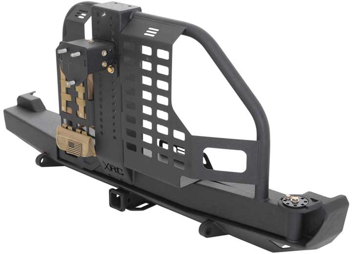 Smittybilt - 84 - 01 CHEROKEE (XJ) 2/4 DOOR XRC REAR BUMPER W/HITCH & TIRE CARRIER - BLACK TEXTURED