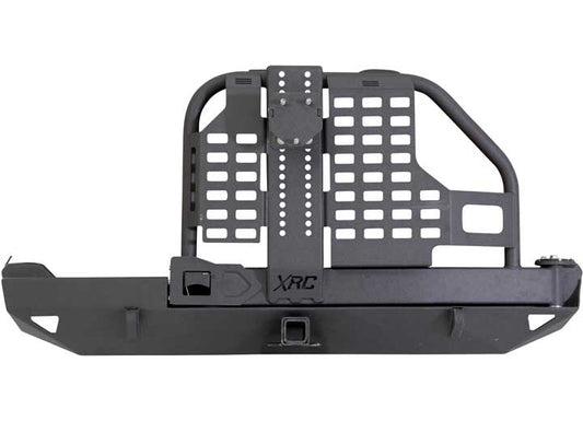 84-01 CHEROKEE (XJ) 2/4 DOOR XRC REAR BUMPER W/HITCH & TIRE CARRIER - BLACK TEXTURED