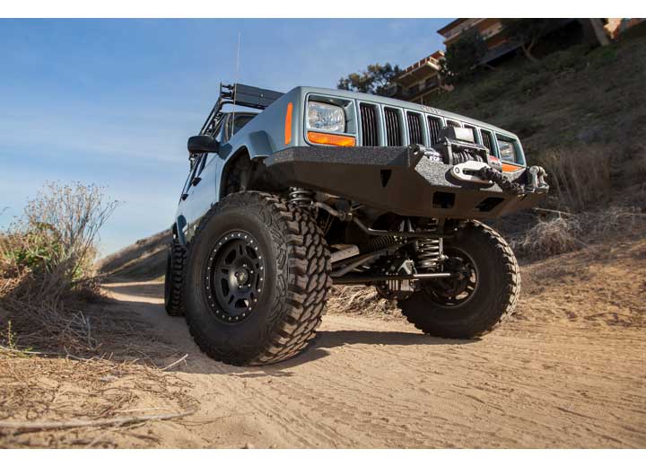 Smittybilt - 84 - 01 CHEROKEE XJ 2/4 DR XRC ROCK CRAWLER WINCH FRONT BUMPER W/D - RING MOUNTS; BLACK TEXTURED