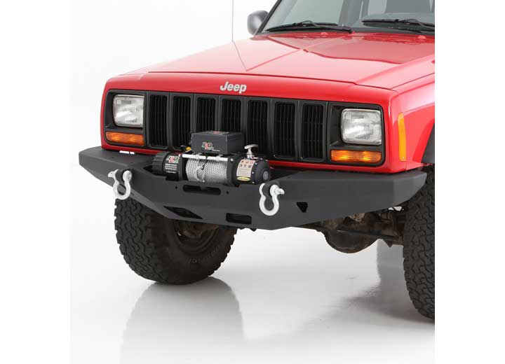 Smittybilt - 84 - 01 CHEROKEE XJ 2/4 DR XRC ROCK CRAWLER WINCH FRONT BUMPER W/D - RING MOUNTS; BLACK TEXTURED