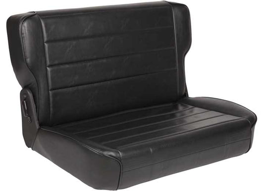 86-95 CJ & WRANGLER (YJ) SEAT - REAR - FOLD & TUMBLE - VINYL BLACK