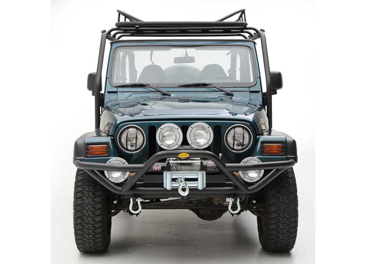 Smittybilt - 87 - 06 WRANGLER YJ/TJ/LJ SRC FRONT GRILLE GUARD BUMPER W/D - RING MOUNTS - BLACK TEXTURE