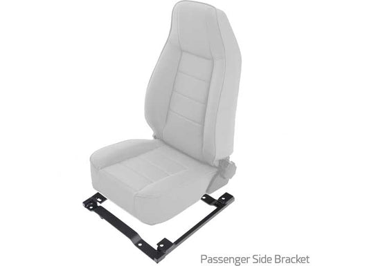 Smittybilt Front Seat Adapter Bracket - Passenger Side, Black Powder Coat, 1997-2002 Jeep Wrangler TJ