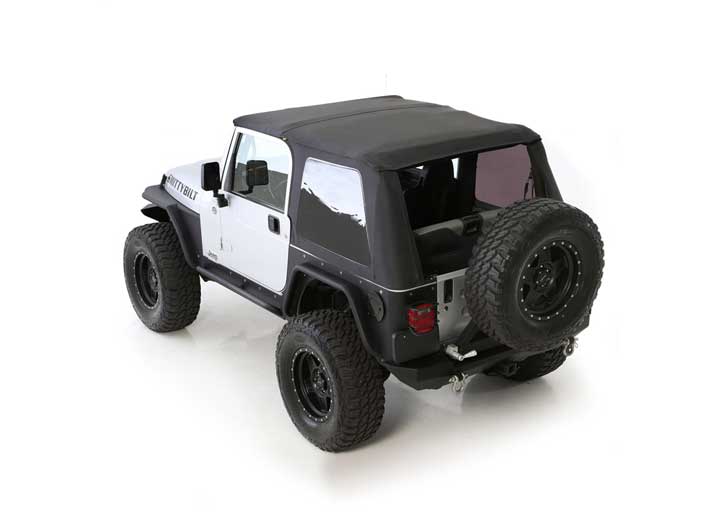 Smittybilt Bowless Combo Top with Tinted Windows - Black Diamond, 1997-2006 Jeep Wrangler TJ