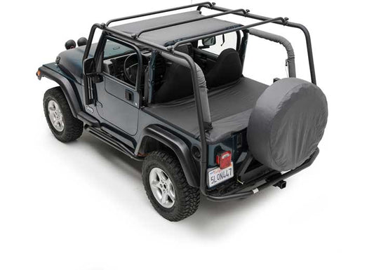 97-06 WRANGLER TJ SRC ROOF RACK; 300 LB RATING; BLACK TEXTURED