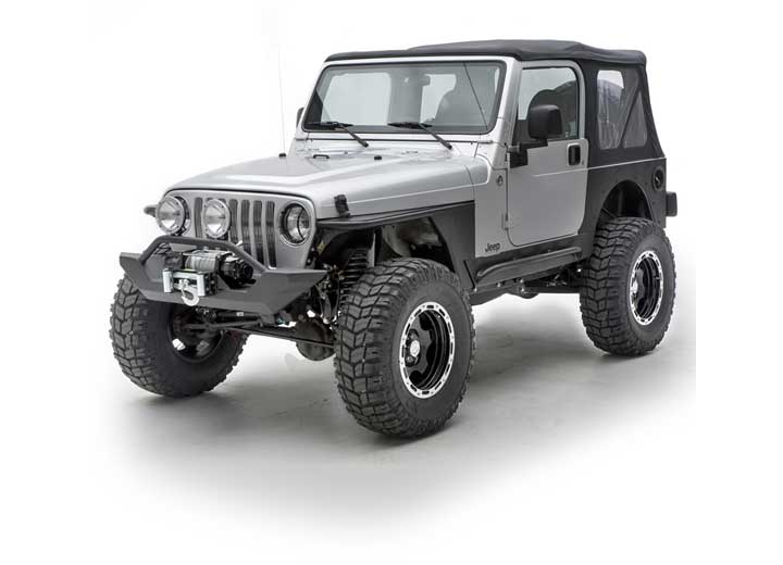 97-06 WRANGLER TJ/LJ 2DR XRC ARMOR FRONT TUBE FENDERS; BLACK TEXTURED