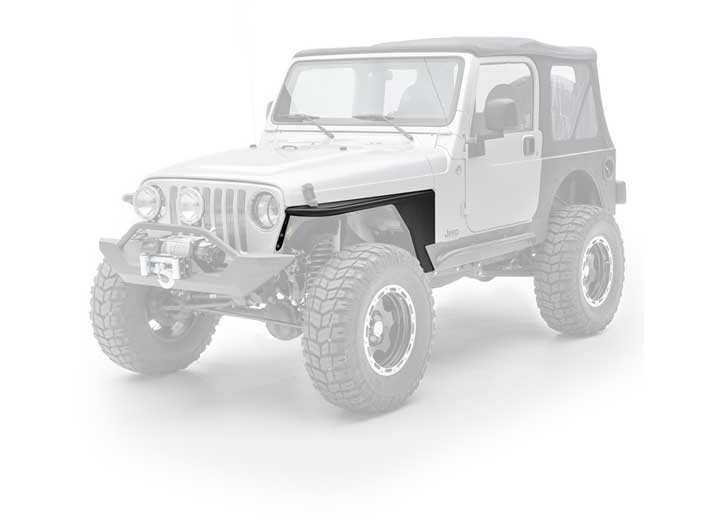 97-06 WRANGLER TJ/LJ 2DR XRC ARMOR FRONT TUBE FENDERS; BLACK TEXTURED