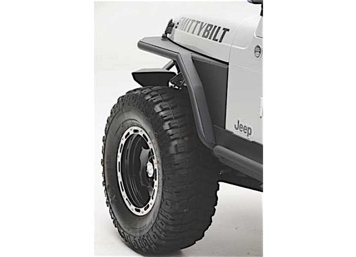 97-06 WRANGLER TJ/LJ 2DR XRC ARMOR FRONT TUBE FENDERS; BLACK TEXTURED