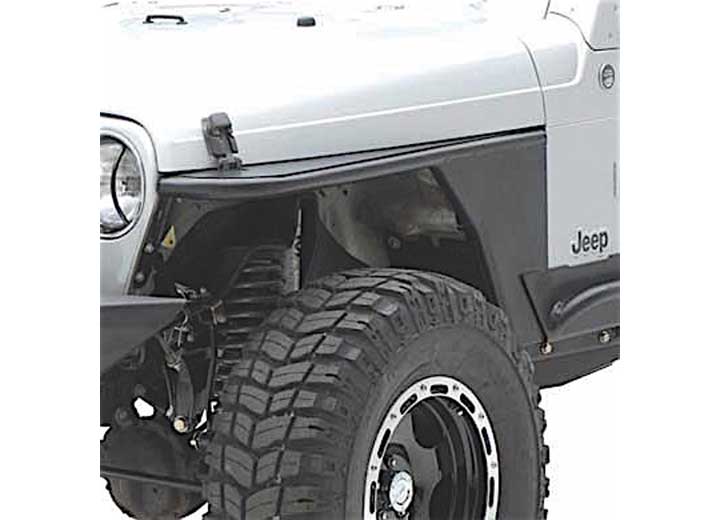 97-06 WRANGLER TJ/LJ 2DR XRC ARMOR FRONT TUBE FENDERS; BLACK TEXTURED