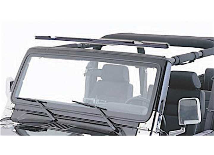 97-06 WRANGLER TJ/LJ QUICK DETACH WINDSHIELD HEADER; GLOSS BLACK