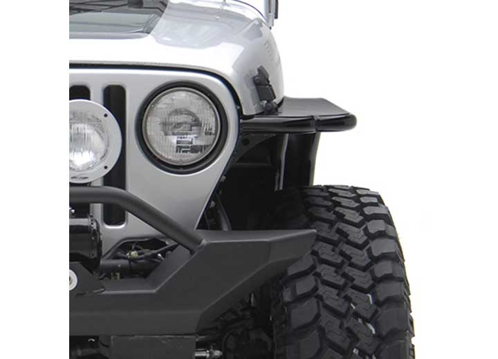 97-06 WRANGLER TJ/LJ XRC ARMOR FRONT TUBE FENDERS W/3IN FLARE; BLACK TEXTURED