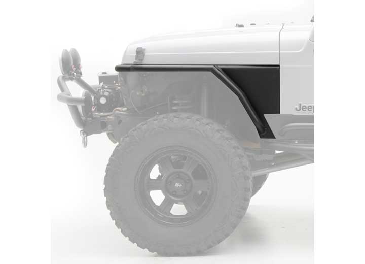 97-06 WRANGLER TJ/LJ XRC ARMOR FRONT TUBE FENDERS W/3IN FLARE; BLACK TEXTURED