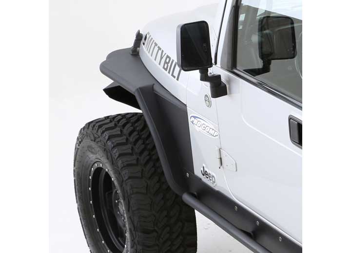 97-06 WRANGLER TJ/LJ XRC ARMOR FRONT TUBE FENDERS W/3IN FLARE; BLACK TEXTURED