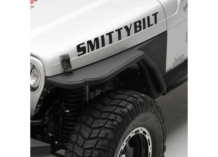 97-06 WRANGLER TJ/LJ XRC ARMOR FRONT TUBE FENDERS W/3IN FLARE; BLACK TEXTURED