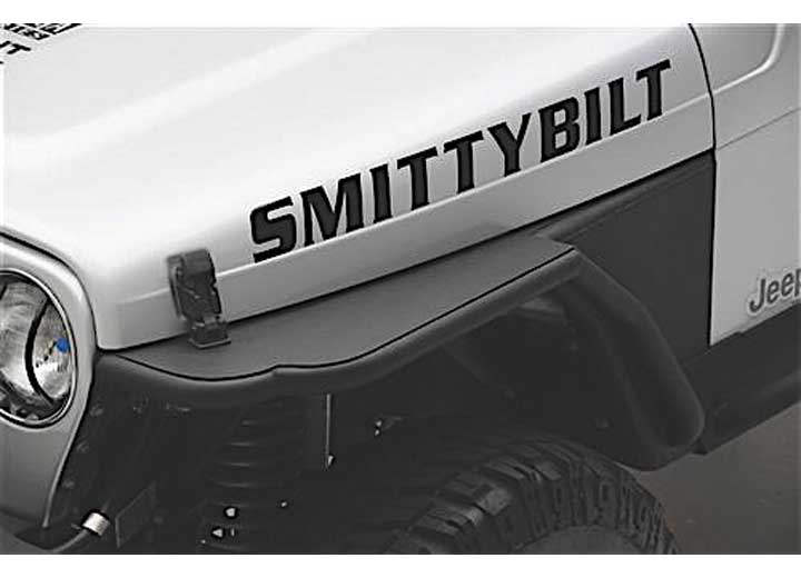 97-06 WRANGLER TJ/LJ XRC ARMOR FRONT TUBE FENDERS W/3IN FLARE; BLACK TEXTURED